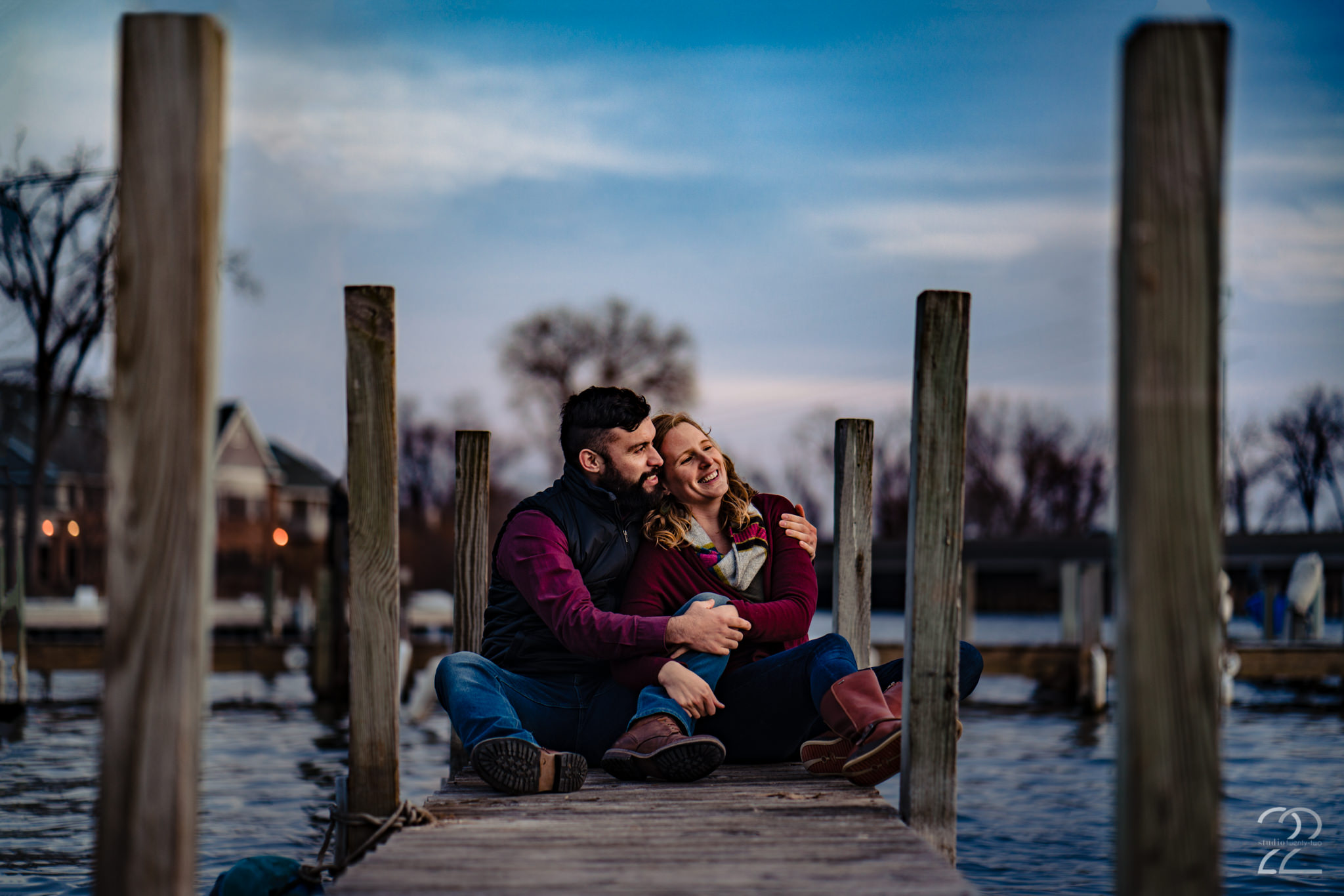  Madison Wisconsin is full of picture perfect spots for you and that special someone to snuggle in close for a gorgeous couples or engagement shoot. Megan Allen at Studio 22 Photography found this quaint little dock (with the help of Google) that provided a beautiful backdrop for these two gorgeous people. 